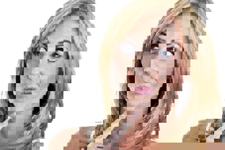 A thoughtful blond woman